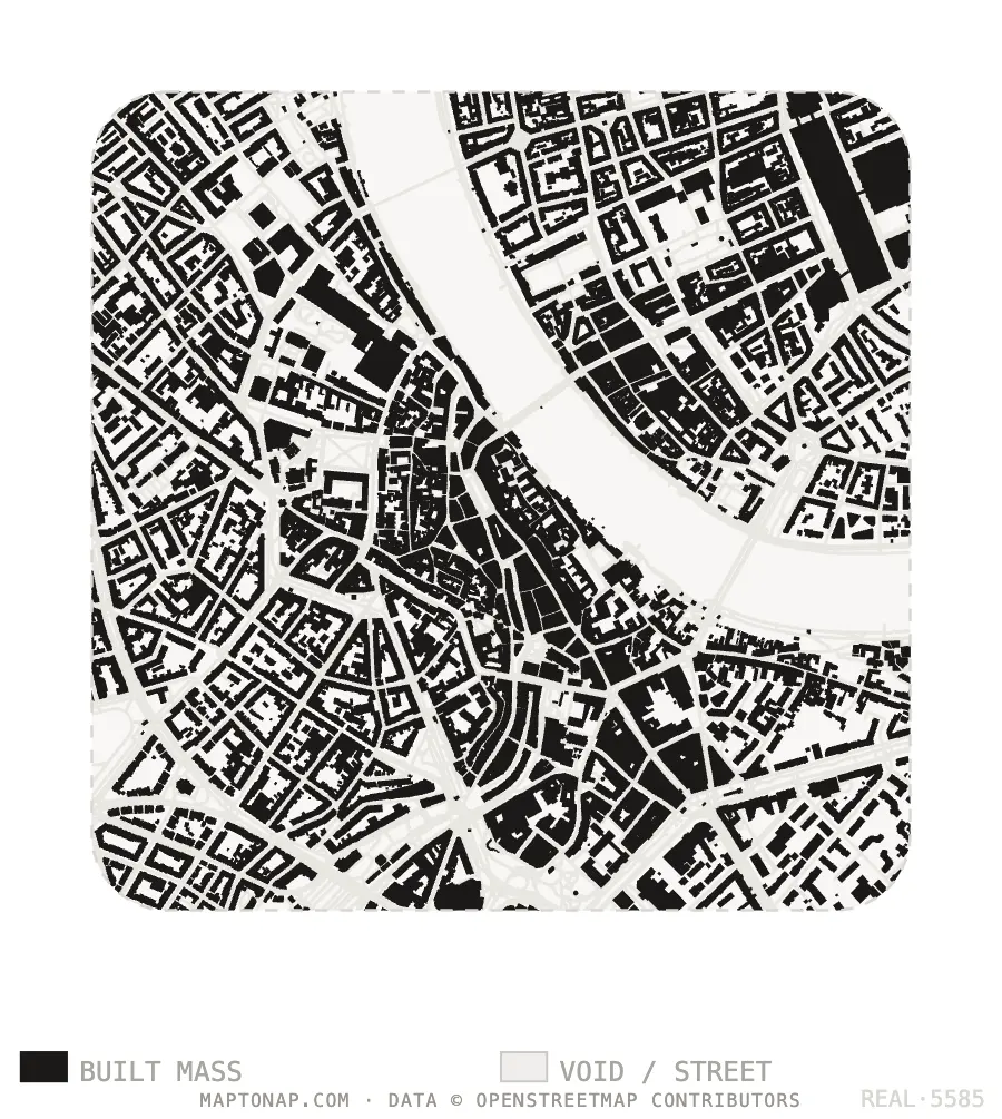 Figure ground plan of Basel Altstadt