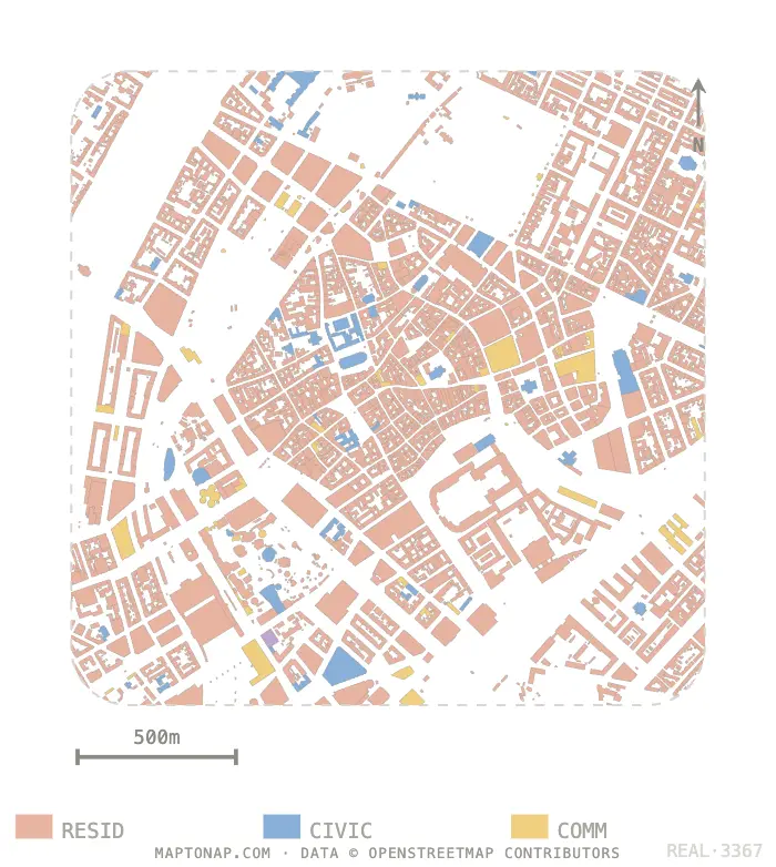 Indre By Functional areas