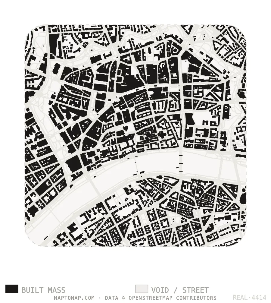 Figure ground plan of Frankfurt Altstadt