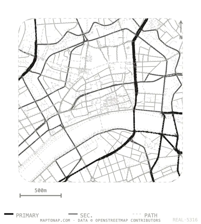 Frankfurt Altstadt Street network