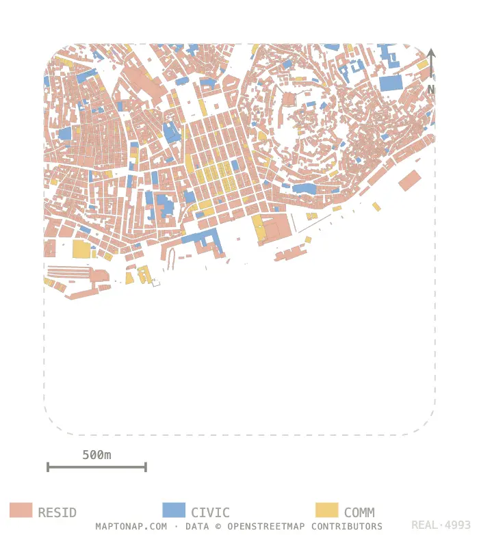 Lisbon Baixa Functional areas