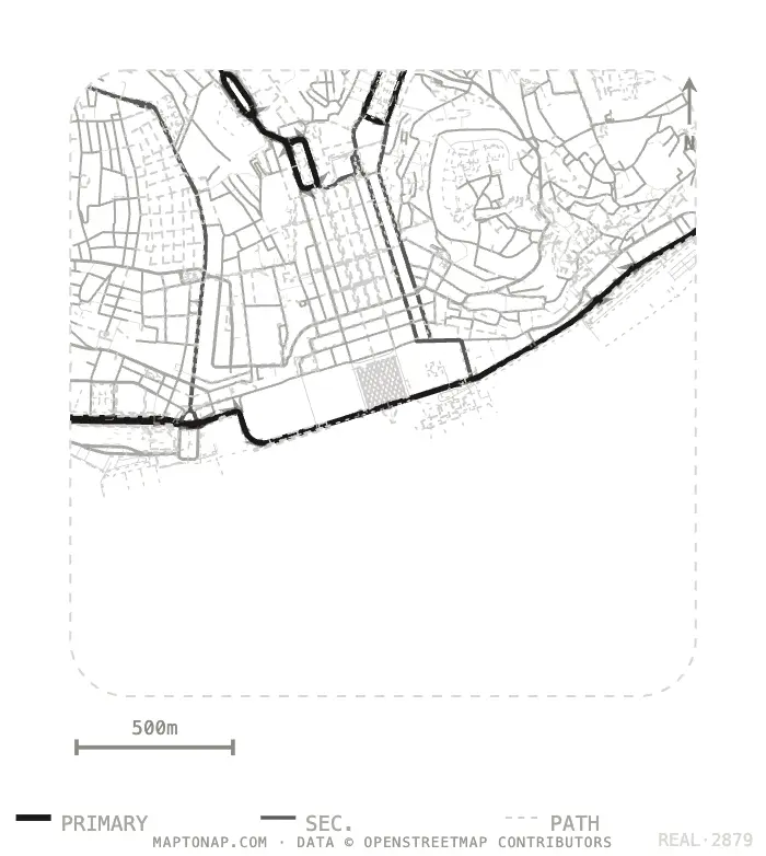 Lisbon Baixa Street network