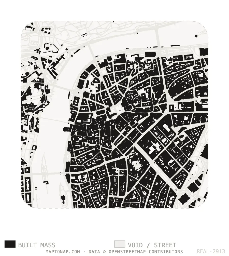 Figure ground plan of Prague Staré Město