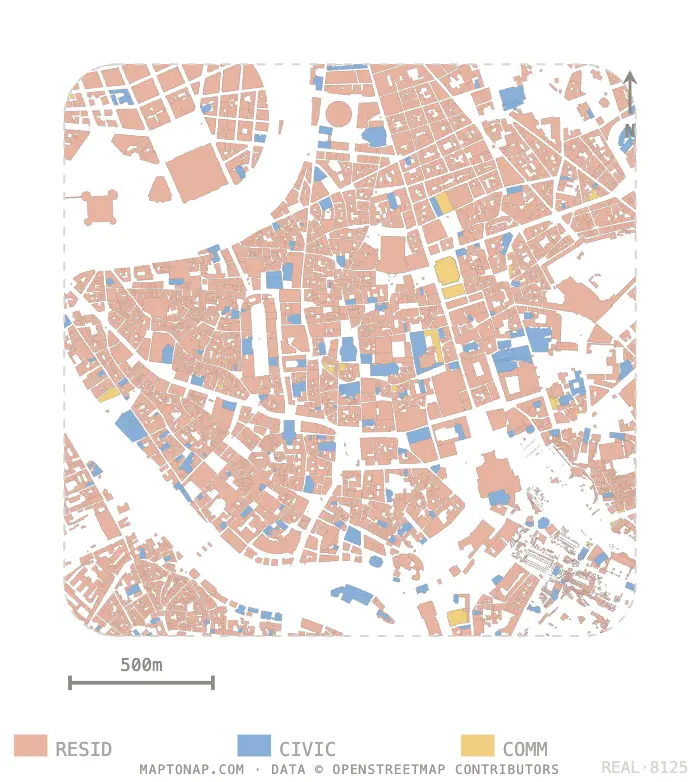 Land use map of Roma Centro, Rome