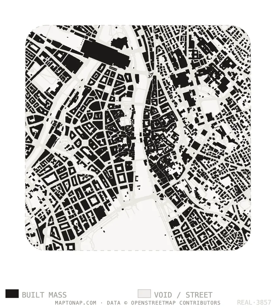 Figure ground plan of Zurich Altstadt